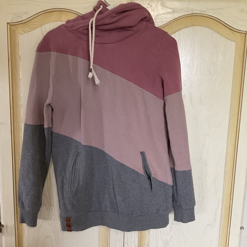 Maroon and grey ampersand hoodie